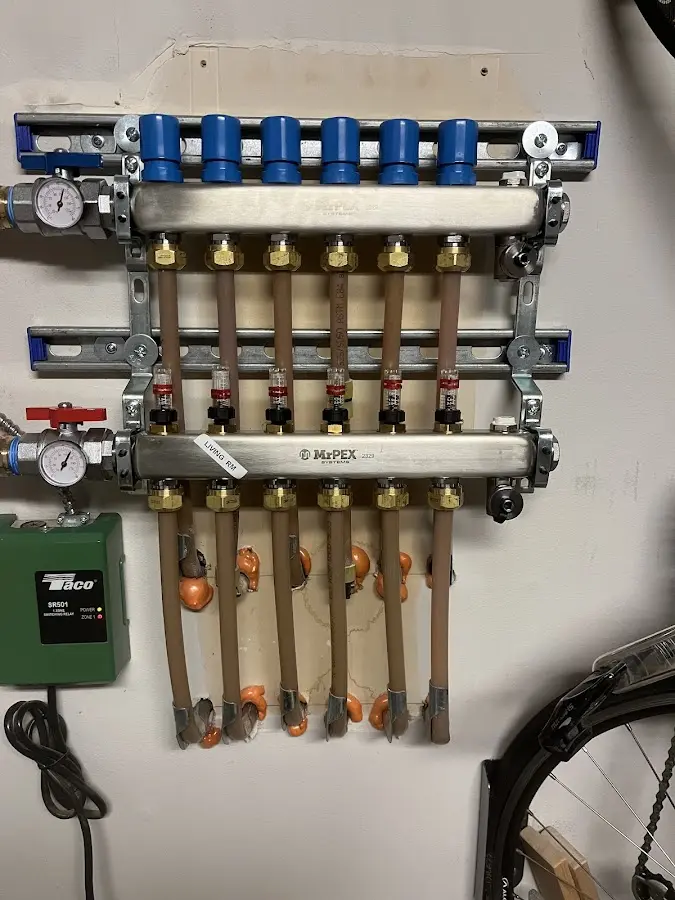 Plumber performing Gas Line Installation at a residential property in Fairmont